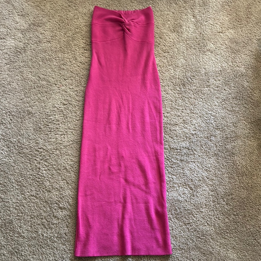 Pink Dress with Tie Front for Cocktail